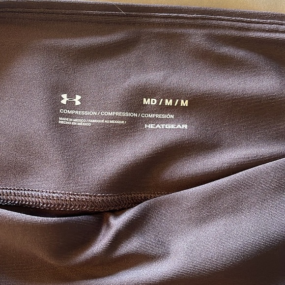 Under Armour Leggings Compression Heatgear Ladies Medium Activewear Yoga Purple - Picture 5 of 9